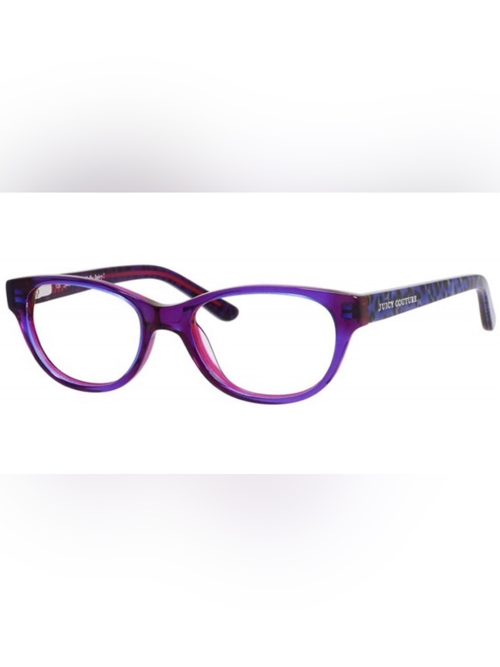 Juicy Couture Girls JU913 Hello Juicy! Plum/Crystal/Navy Rx Eyeglass Frames VGUC